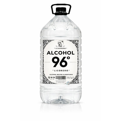 Garrafa de 5 litros de alcohol para hacer licores caseros y extractos naturales.